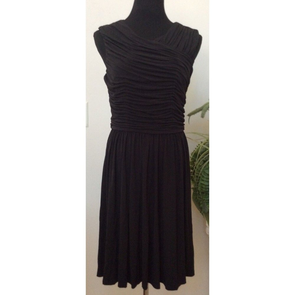 NWT Brooks Brothers Red Fleace Women’s Black Ruffled Sheath Dress Size M, $298